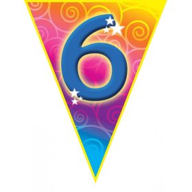 Zászlófüzér 6-os számmal, 5m,