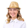 Kalap, műbőr hatású, Arany