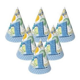 Csákó Boldog 1. szülinapot! Kék, 6db, 24589