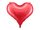 Egyszínű szív fólia lufi 29" 75cm piros szív