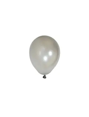 BALONEVI Latex lufi, 5", 13cm, 100db/cs, Metál Ezüst
