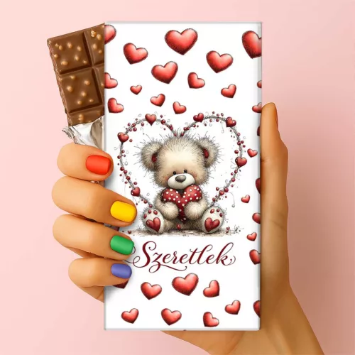 Szeretlek Szives Maci | Macis szerelmes csoki (75 g)