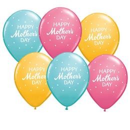 Latex lufi 11" 28cm Happy Mother's Day, 57182bont