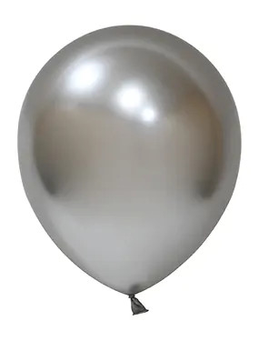 BALONEVI Latex lufi 18" 45cm, 25db/cs, Krom Silver, Króm Ezüst