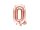 Betű lufi 14" 35cm rosegold fólia betű, Q betű, levegővel tölthető