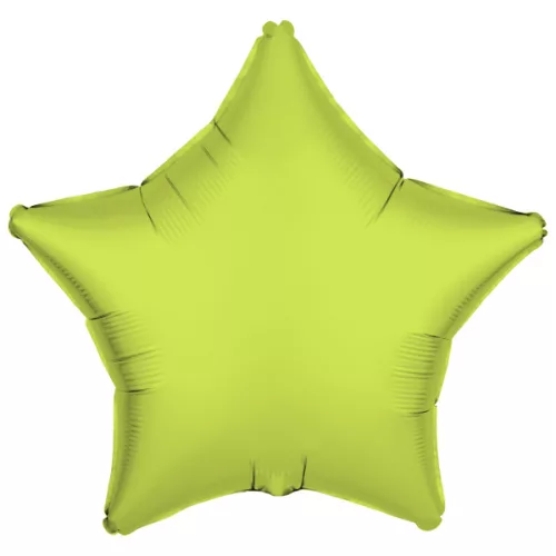 Egyszínű csillag lufi 18" 45cm Neon Sárga