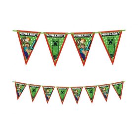 Zászlófüzér Happy Birthday 230cm, Minecraft
