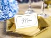 Esküvői ültetőkártya, arany kerettel, 10db