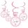Függő dekoráció, babaszületésre, rózsaszín mintával, 29478
