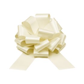   Ekrü, Ivory, törtfehér nagy masni autóra, ajándékcsomagra