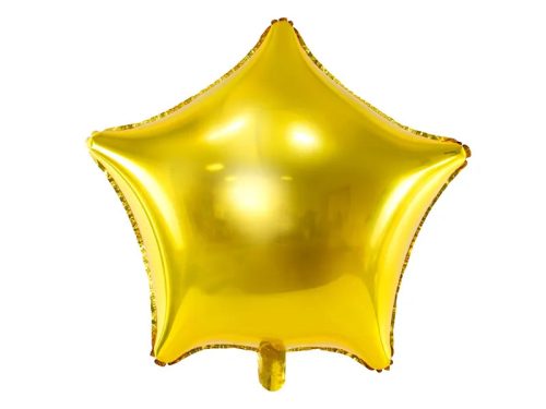 Egyszínű csillag fólia lufi 19" 48cm arany csillag 