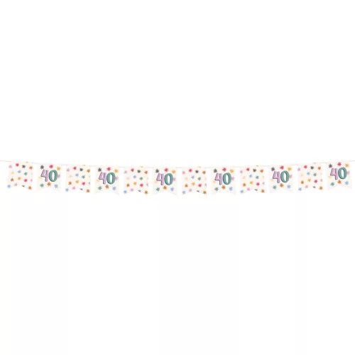 Számos szülinapi füzér dekoráció, Starburst, 40-es