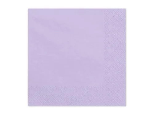 Szalvéta 33x33cm egyszínű 20db, Világoslila, levendula