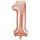 Számos lufi 34" 86cm óriás Rosegold szám, számjegy 1-es