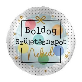   Szülinapi lufi 17" 42cm Boldog Születésnapot, mpr-70268