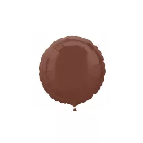 Egyszínű kerek lufi 18" 45cm, Barna, 