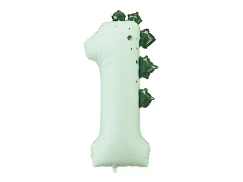 Számos lufi 34" 86cm óriás dino szám, számjegy 1-es