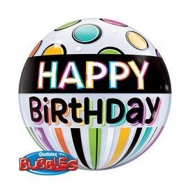 Szülinapi Bubbles lufi 22" 56cm   Happy Birthday