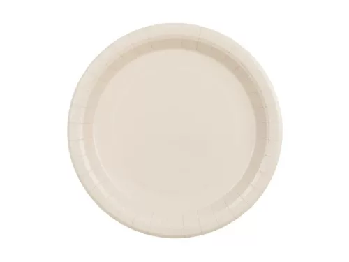 Papírtányér 23cm 6db Bézs, Ivory