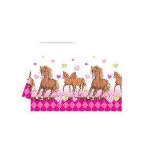 Műanyag asztalterítő 180x120cm, Lovas