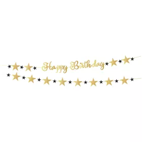 Betűfüzér Happy Birthday 2m, Arany