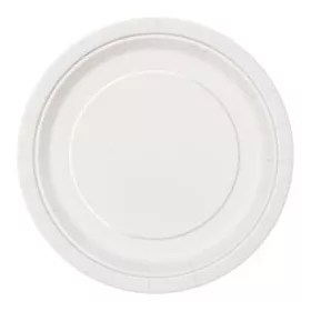 Papírtányér 23cm 8db Fehér p3105