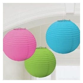 Lampion gömb 24cm 3db vegyes színű