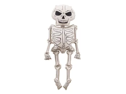 Halloween, csontváz fólia lufi, talpas, csak levegővel tölthető