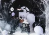 Halloween, csontváz fólia lufi, talpas, csak levegővel tölthető