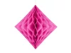 Méhsejt lampion dekoráció, Magenta - 30cm, rombusz