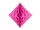 Méhsejt lampion dekoráció, Magenta - 30cm, rombusz