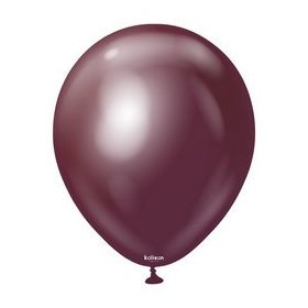   Króm 11" (28cm-es) Chrome, króm Latex léggömb, Burgundy, Bordó