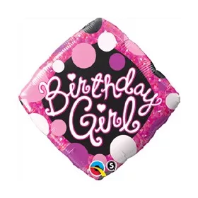 Szülinapi lufi 18" 45cm Birthday Girl