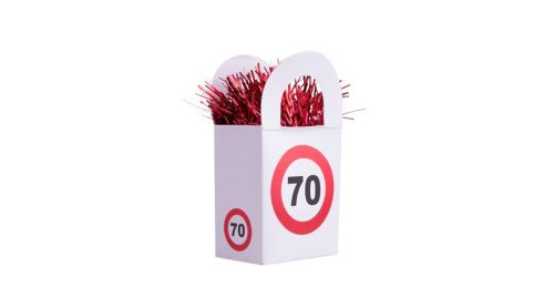 Léggömbsúly, nehezék 120g ajándéktasak forma, sebességkorlátozó számmal, 70-es számmal