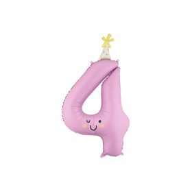   Számos lufi 34" 86cm óriás színes szám, számjegy 4-es 