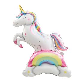 Álló lufi, 20 inch 50 cm Unikornis, levegővel tölthető