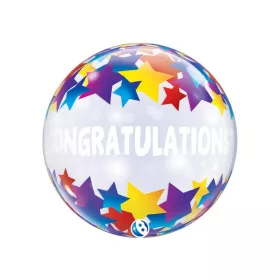 Szülinapi Bubbles lufi 22" 56cm Congratulations