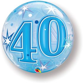 Számos Bubbles lufi 22" 56cm 40-es számmal