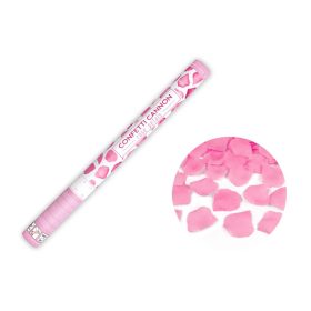 Konfetti ágyú, 60cm-es, rózsaszín rózsákat kilövő