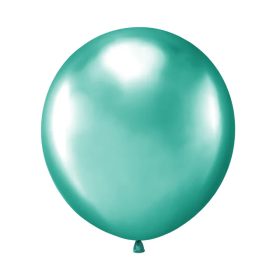Latex lufi 18" (46cm-es) - Króm tengerzöld 2db