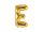 Betű lufi 14" 35cm arany fólia betű, E betű, levegővel tölthető