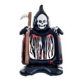   Halloween, fólia lufi, talpas, csontváz, csak levegővel tölthető