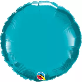 Egyszínű kerek lufi 18" 45cm Türkisz, 