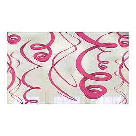   Spirális függő dekoráció rózsaszín 55cm 12db a6705510355