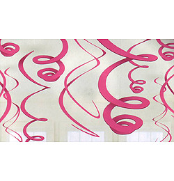 Spirális függő dekoráció rózsaszín 55cm 12db a6705510355