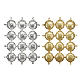   Háttér dekoráció lufiból, falpanel lufiból, Arany-Ezüst