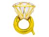 Óriás eljegyzési, esküvői fólia lufi 29" 75cm, gyűrű, Wedding ring