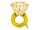 Óriás eljegyzési, esküvői fólia lufi 29" 75cm, gyűrű, Wedding ring