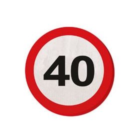   Szalvéta sebességkorlátozó számos 30cm 20db 40-es számmal f28340