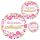Matrica rózsaszín konfettis Boldog szülinapot felirattal m29768